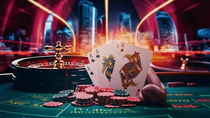 American Roulette betting layout with inside and outside bet zones